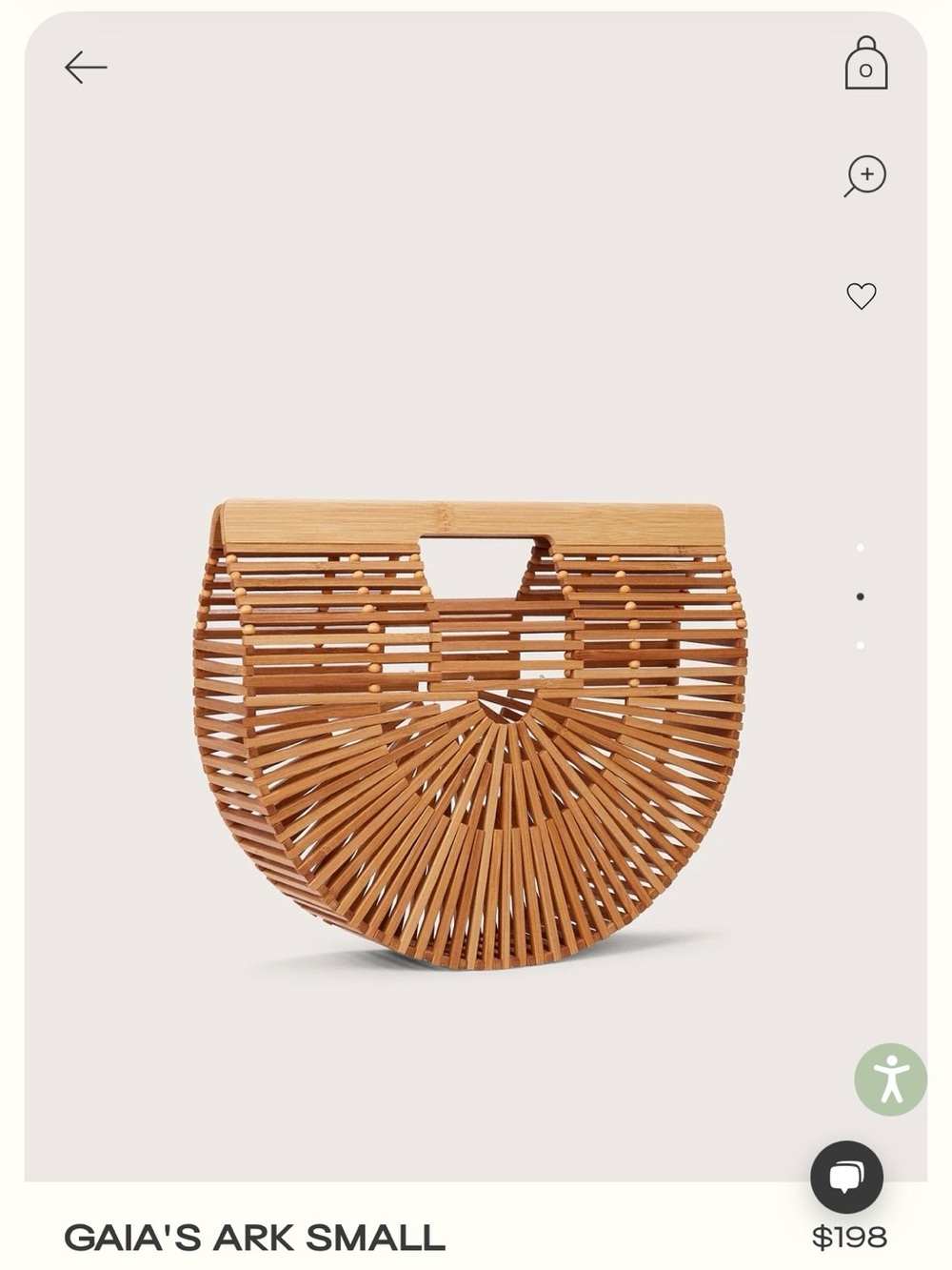 cult gaia Bamboo Ark Handbag - natural